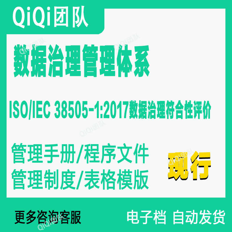 ISO38505-2017数据治理管理体系文件模板