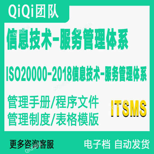 ISO20000-2018信息技术服务管理体系ITSMS模板