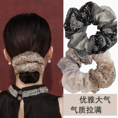 欧根纱满天星双层水钻
