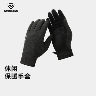 诺诗兰男女士秋冬户外骑行抓绒保暖可触屏耐磨运动手套NGVFT0501S