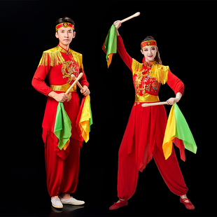 打鼓演出服装男女新款腰鼓服装鼓舞威风锣鼓演出服中国鼓打大鼓服