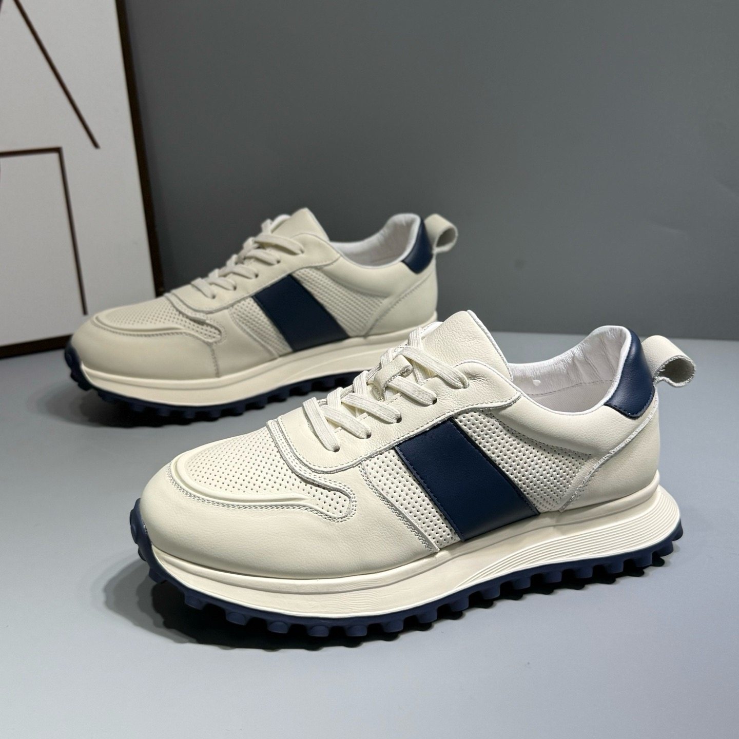 枫之时尚春季2026系带休闲鞋镂空舒适透气不臭脚牛皮男士潮阿甘鞋,流行男鞋,时尚休闲鞋,淘宝优惠券,粉丝福利购,淘宝优惠卷