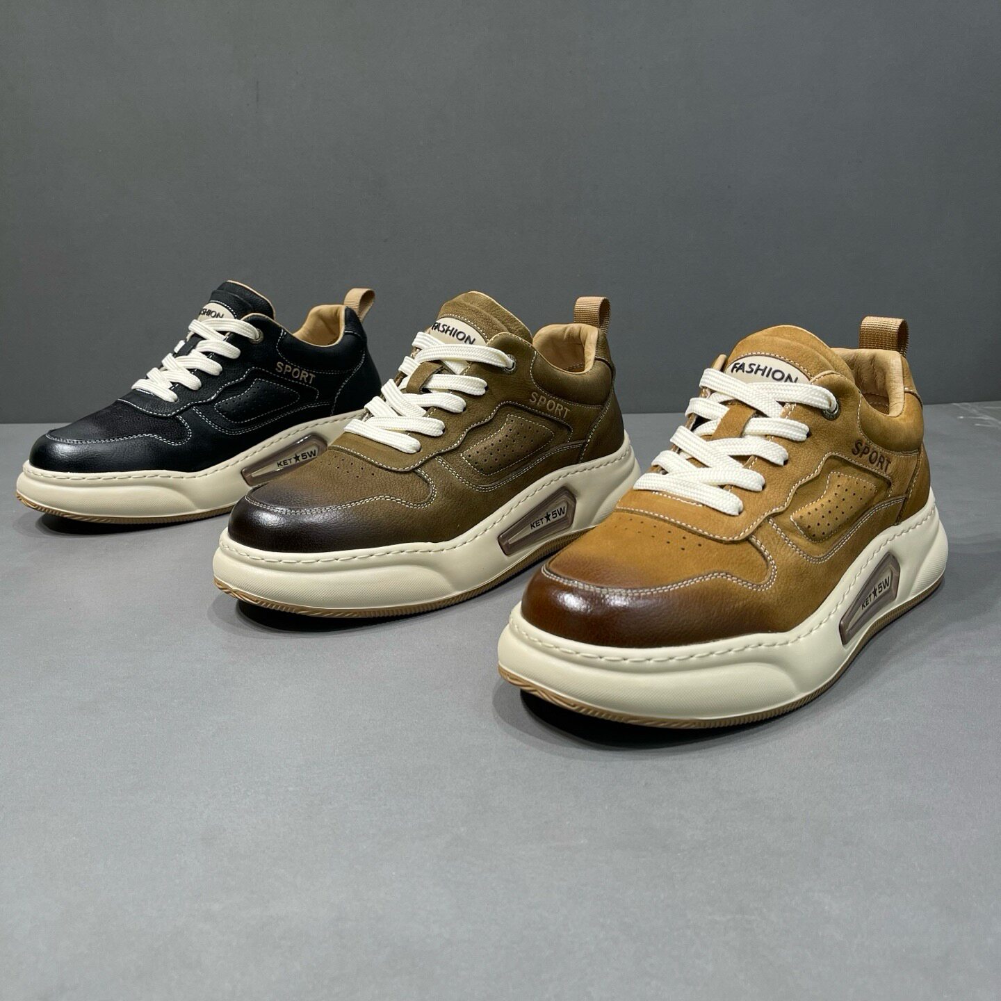 枫之时尚秋季厚底增高休闲板鞋