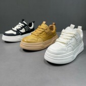 秋季 厚底增高小白鞋 轻奢简约百搭发型师牛皮个性 枫之时尚 另类板鞋