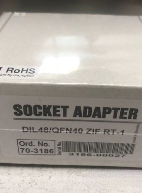 DIL48/QFN40 ZIF RT-1 (Ord. no. 70-3186艾科原装烧录座订货