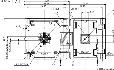 YAMAICHI进口测试座 IC549-0284-003烧录座 IC座 QFN28 4*4 0.4mm