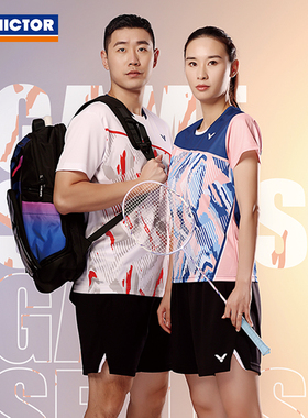 2024新品victor胜利羽毛球服威克多短袖T恤速干透气T-40011+41011