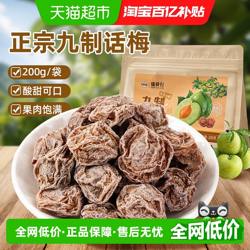 正宗九制话梅潮汕特产咸酸青梅子肉泡水蜜饯果干果脯办公室零食