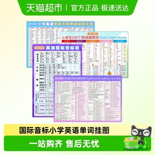 国际音标 words 常见词 sight 贴墙 高频词 小学英语单词挂图