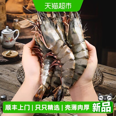 首鲜道黑虎虾鲜活大只鲜甜
