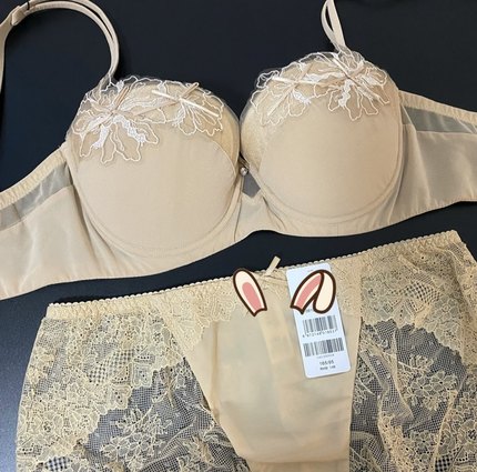 YI70C 80B肤刺绣超聚拢定制半杯舒适有型3排扣