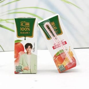 汇源200ml100%桃汁便携饮料饮品整箱健康浓缩果汁小饮料