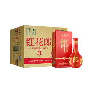 郎酒红花郎红(10)酱香型白酒53度500ml*6瓶原箱红十送礼高档白酒