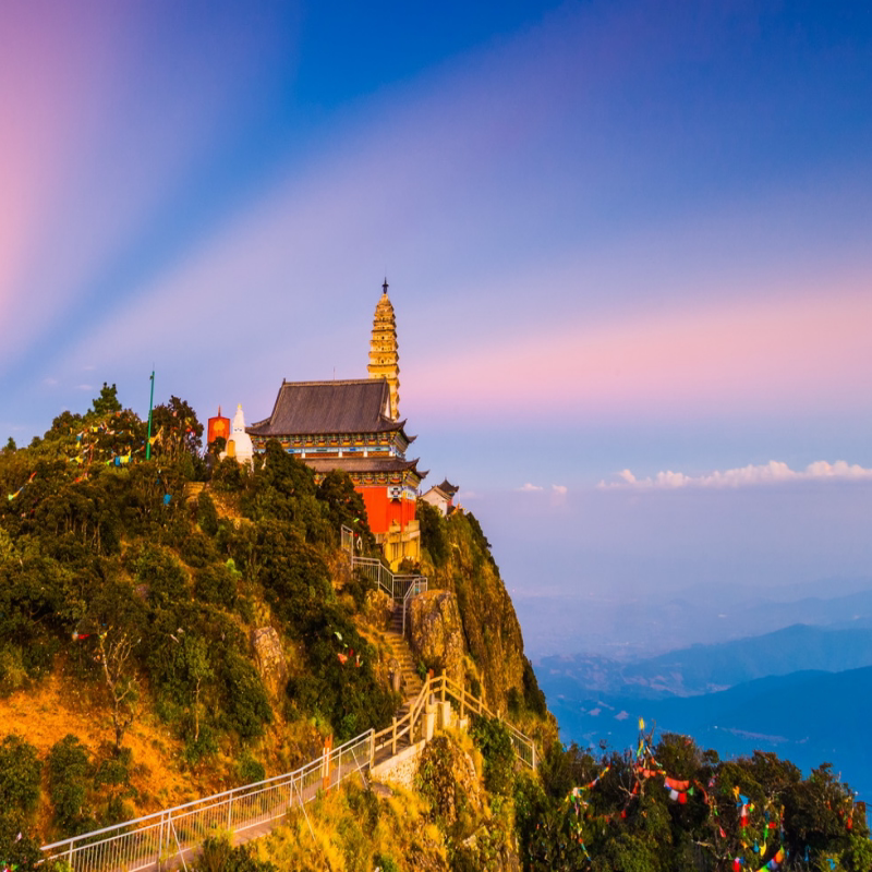 [鸡足山-索道 上段车]鸡足山往返索道 往返观览车