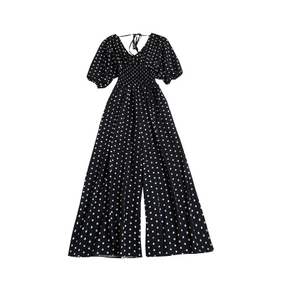 2021早春新款甜美气质波点长裤