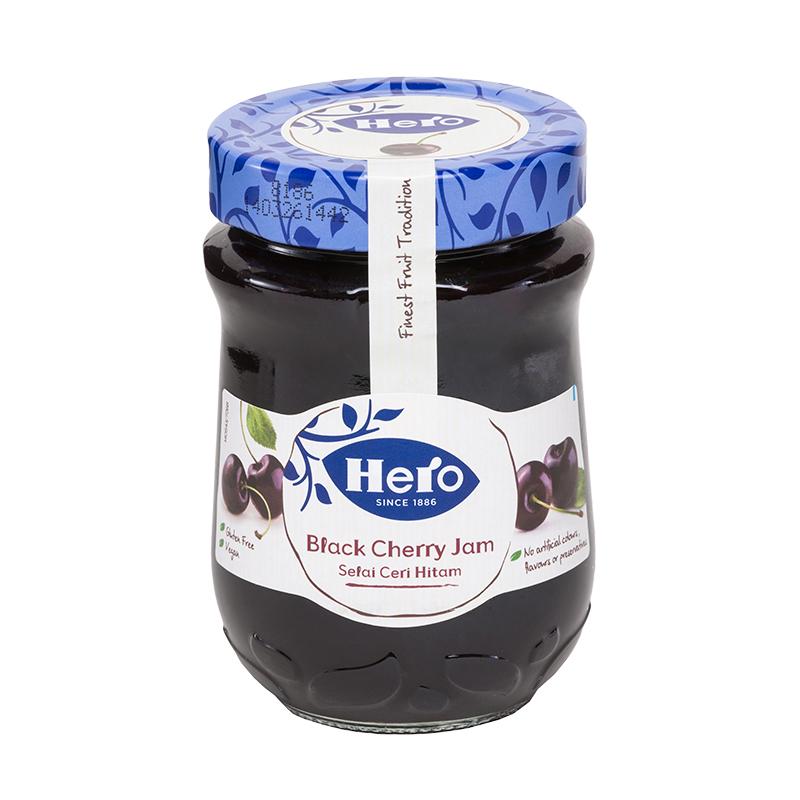 Hero英雄 西班牙精选果源樱桃果酱340g/瓶装大颗果肉蘸酱蛋糕夹