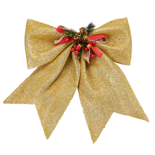 圣诞蝴蝶结橱窗装饰蝴蝶结装饰挂件教室墙壁圣诞树布置装饰挂饰