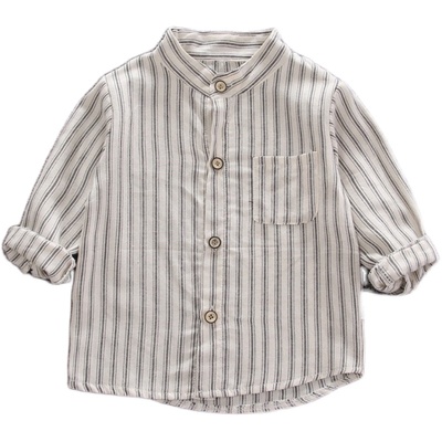 纯棉秋冬款保暖加厚中小童衬衫