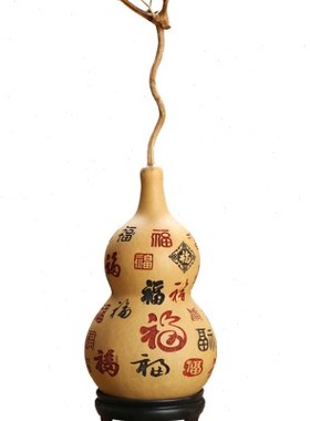御如意葫芦摆件雕刻工艺品礼品家居摆件中国风摆件宝葫芦福字百福