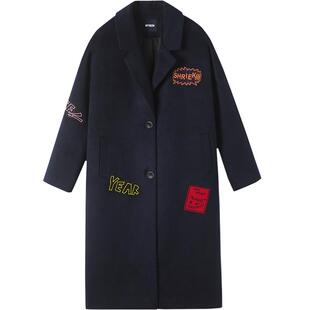 【29.9/件】EPTISON呢子大衣女学生中长款毛呢长袖外套女