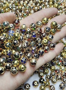 8491卡10保色铜包日本琉璃随机10颗