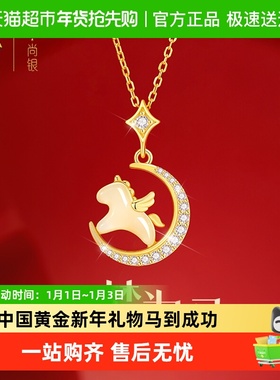 中国黄金珍尚银纯银项链马年礼物