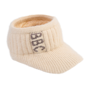 帽子女秋冬百搭时尚潮女士冬季加绒空顶鸭舌帽保暖护耳针织毛线帽