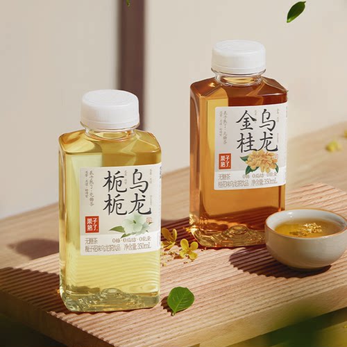 果子熟了无糖茶金桂乌龙饮料350ml24瓶0糖0卡0脂整箱茉莉绿茶饮品