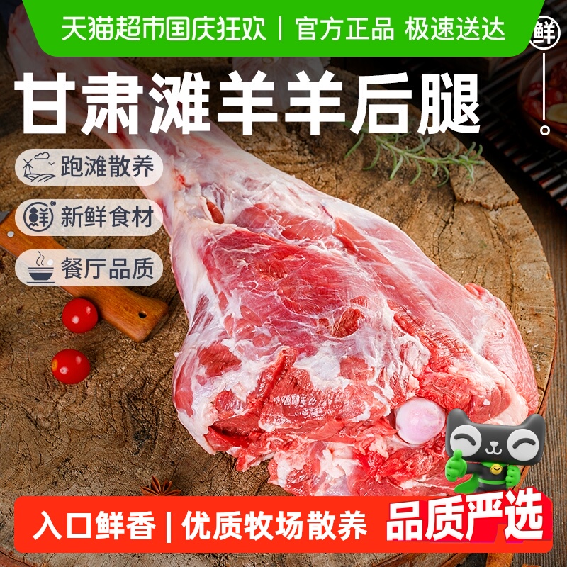 甘肃滩羊羊后腿肉羔羊腿肉生鲜羊腿火锅烧烤食材