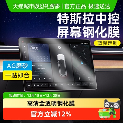 蓝猩先生model3中控屏幕钢化膜