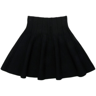 女童半身裙秋冬百褶裙儿童短裙针织裙子宝宝蓬蓬裙中大童女裙童装