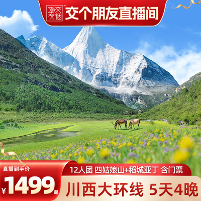 稻城5天4晚12人含门票