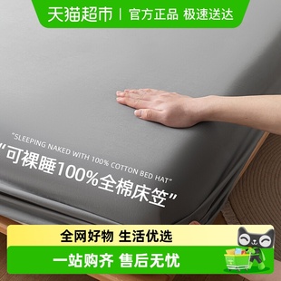 无印良品纯棉床笠床单件2025新款 全棉床罩床垫保护罩防尘床套 夏季