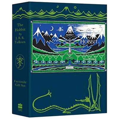 The Hobbit Facsimile Gift Edition 英文原版 霍比特人 托尔金 魔戒 指环王 初版复刻收藏版 英文版史诗奇幻小说进口原版英语书籍