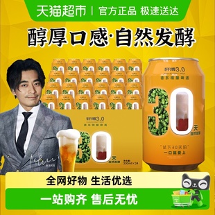 轩博10.5度小金罐精酿啤酒330ml 24听整箱小麦清爽健康白啤烧烤