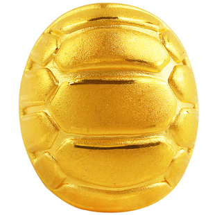 黄金龟壳转运珠足金999背云富甲天下乌龟壳3D硬金手链编绳男女新