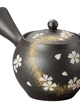 日本进口常滑烧手工侧把泡茶壶
