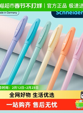 德国进口施耐德钢笔BK402+马卡龙练字彩杆EF尖小学三年级学生钢笔