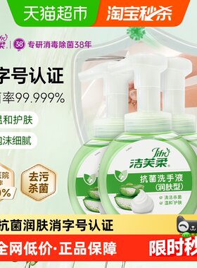 洁芙柔抗菌洗手液泡沫绵密滋润