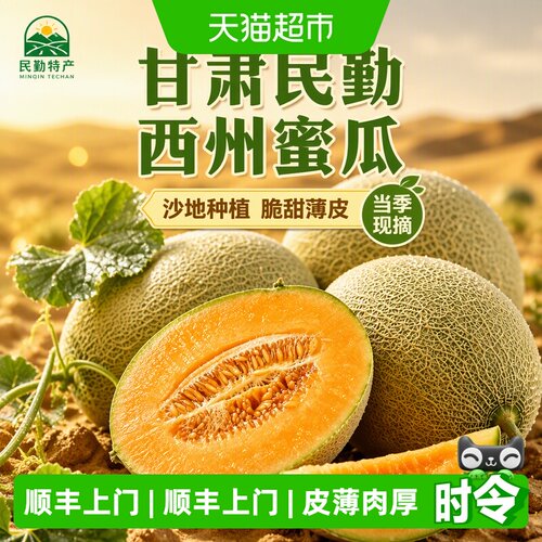 我有果果甘肃沙地哈密瓜当季4斤