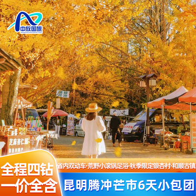 【直播专享】6天小包团!昆明腾冲银杏村芒市双动车云南旅游