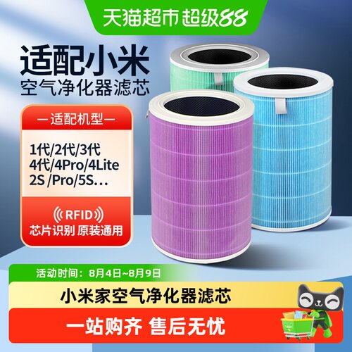 适配小米家空气净化器滤芯4lite过滤网12s3代ProH/Max/F15s除甲醛-封面