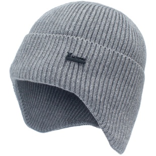 帽子男士冬季保暖护耳帽冬天加厚针织毛线帽户外骑车帽不加绒套头