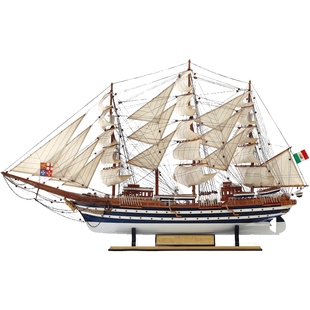 一帆风顺木质帆船模型摆件大型仿真实木船成品工艺船开业乔迁礼物