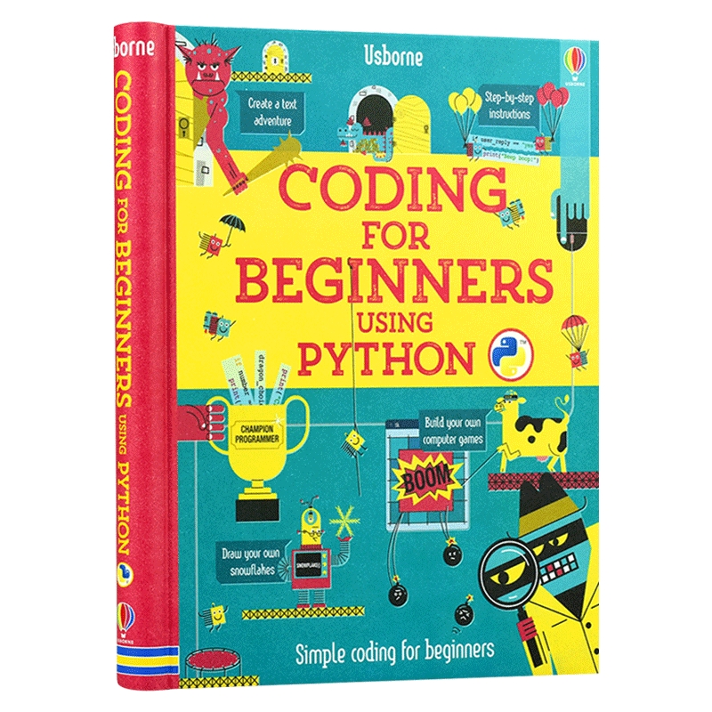 儿童Python编程入门 英文原版 Coding for Beginners Using Python 初学计算机编程语言 全彩精装 英文版进口原版英语书籍