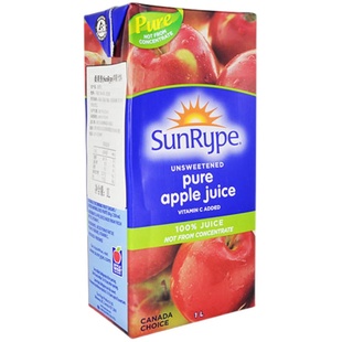 6000ML加拿大进口百分百纯苹果汁拍石可用NFC鲜榨肝胆净化6L装0添