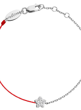 红绳女士克拉圆形钻石手链
