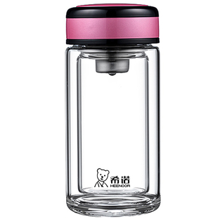 希诺双层玻璃杯女士旗舰店2026新款水杯高颜值杯子生日礼物