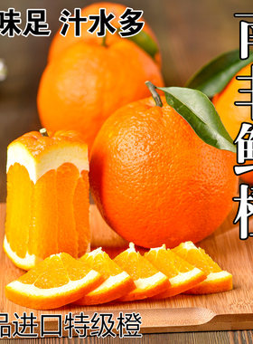 南非进口鲜橙1斤起橙子当季现摘新鲜水果甜果冻橙大果整箱多规格