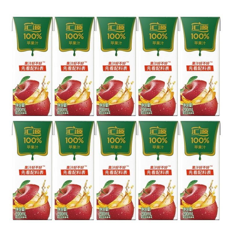 汇源200ml苹果汁便携饮料饮品整箱健康小饮料宿舍正品清甜多瓶装